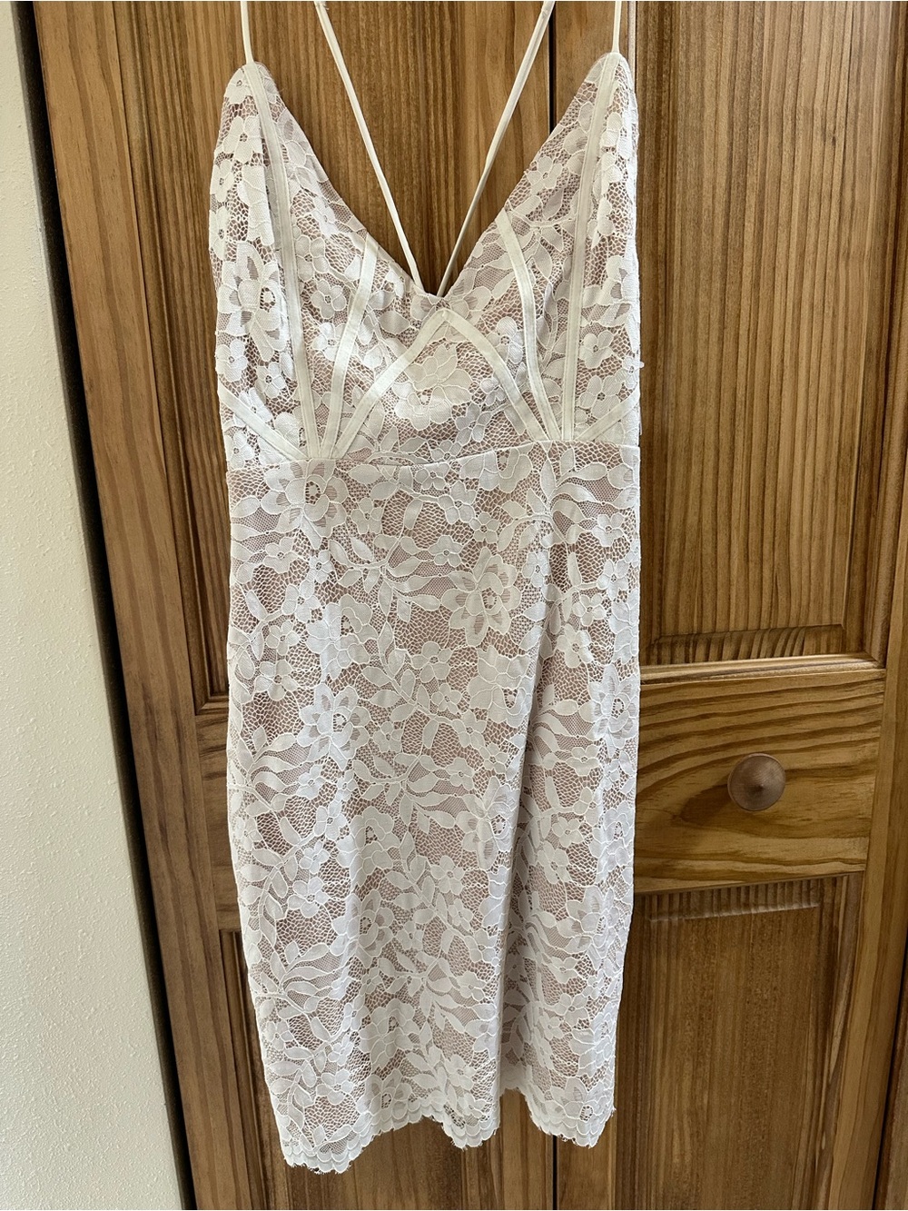 White Lace Slip Dress with Delicate Straps